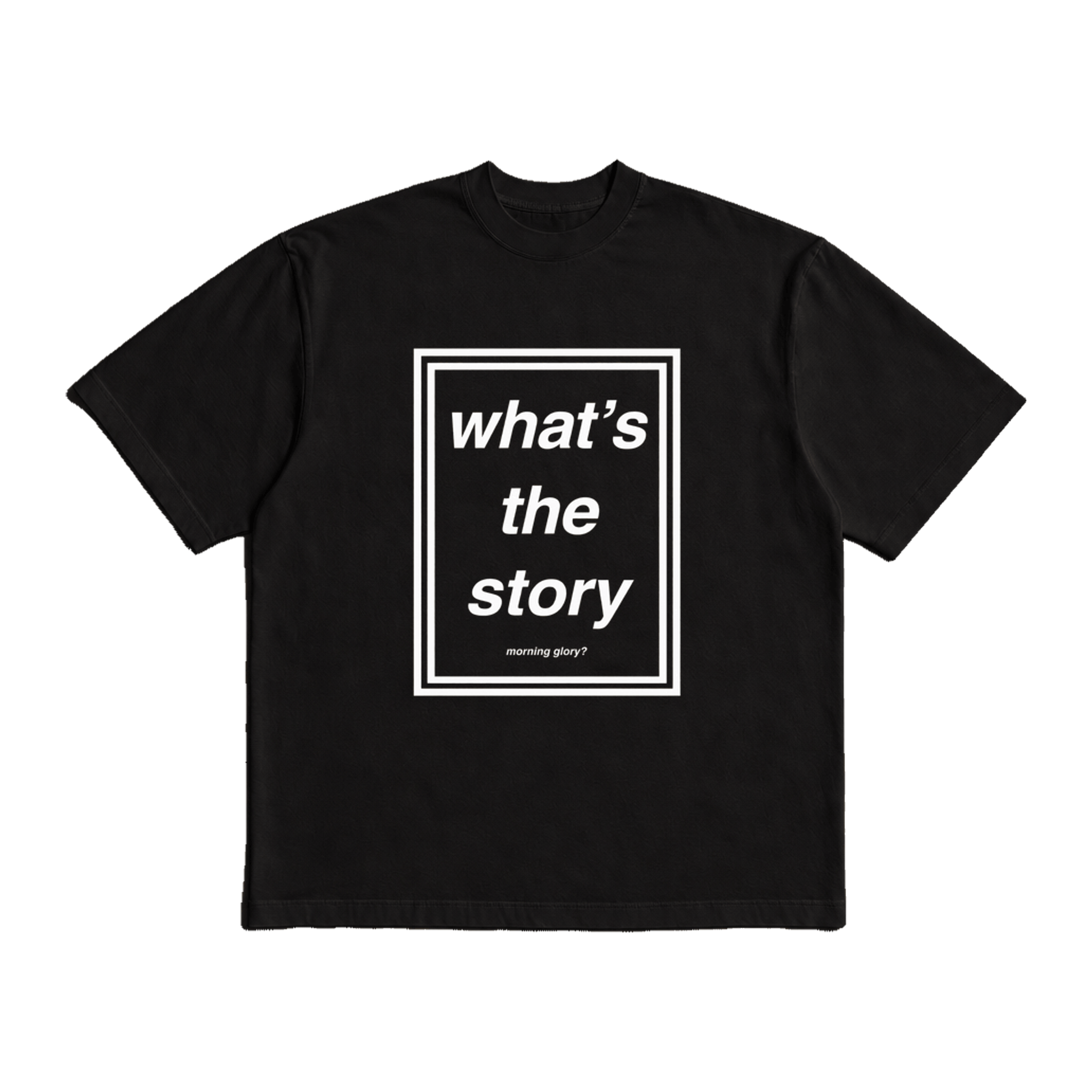 Oasis What's The Story Morning Glory Black Heavy Weight Tee