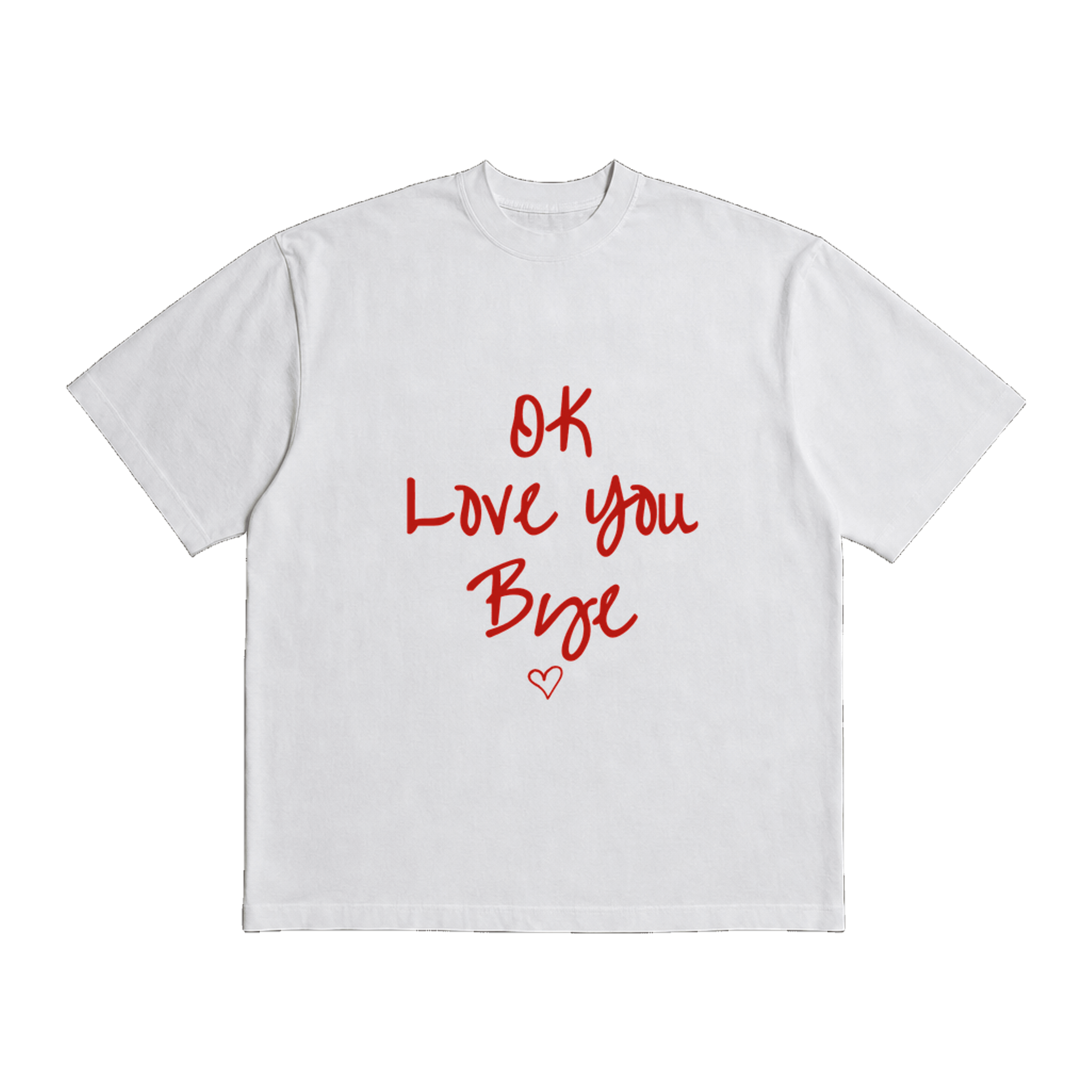 Olivia Dean Ok Love You Bye White Heavy Weight Tee