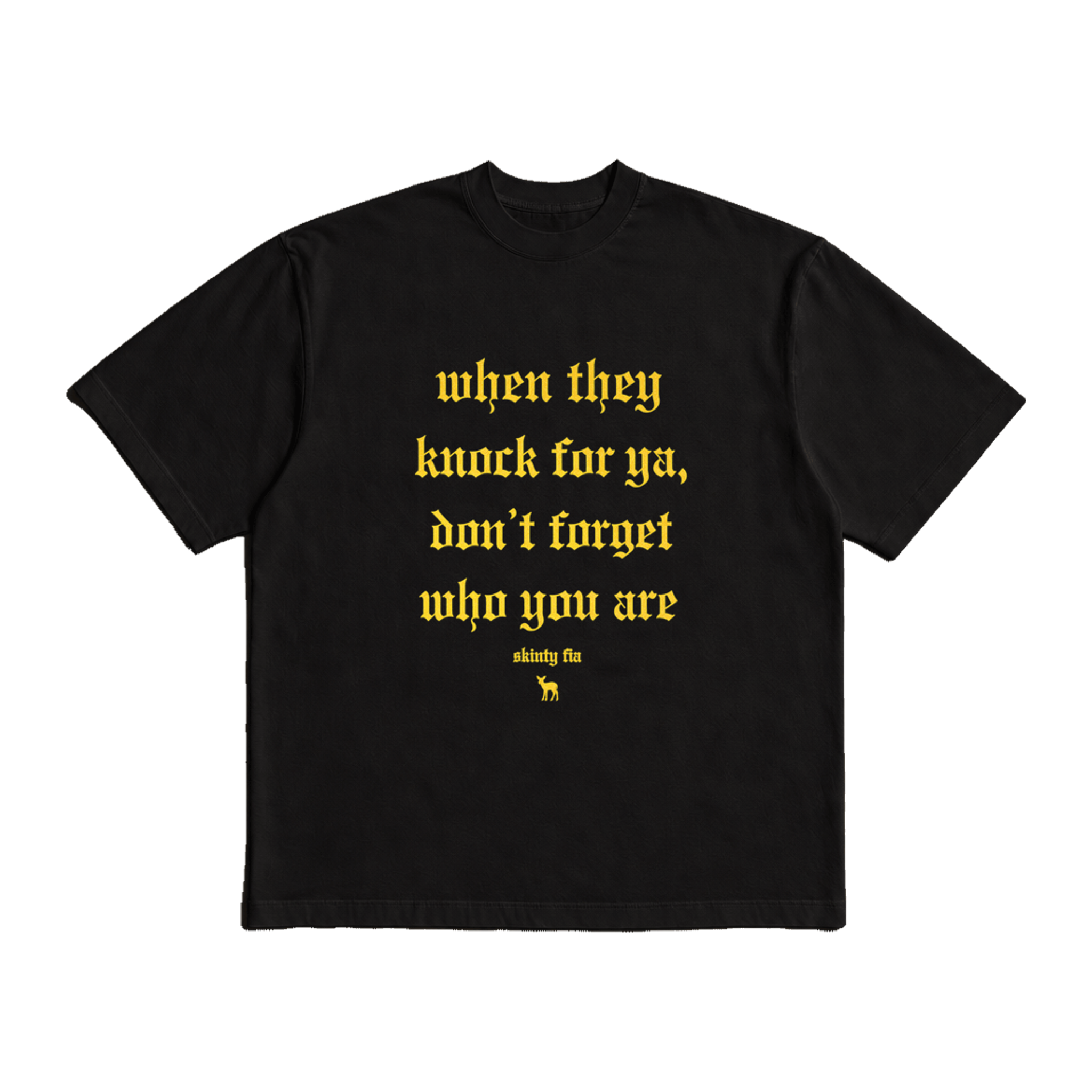 Fontaines DC Roman Holiday 'Don't Forget Who You Are' Black Heavy Weight Tee