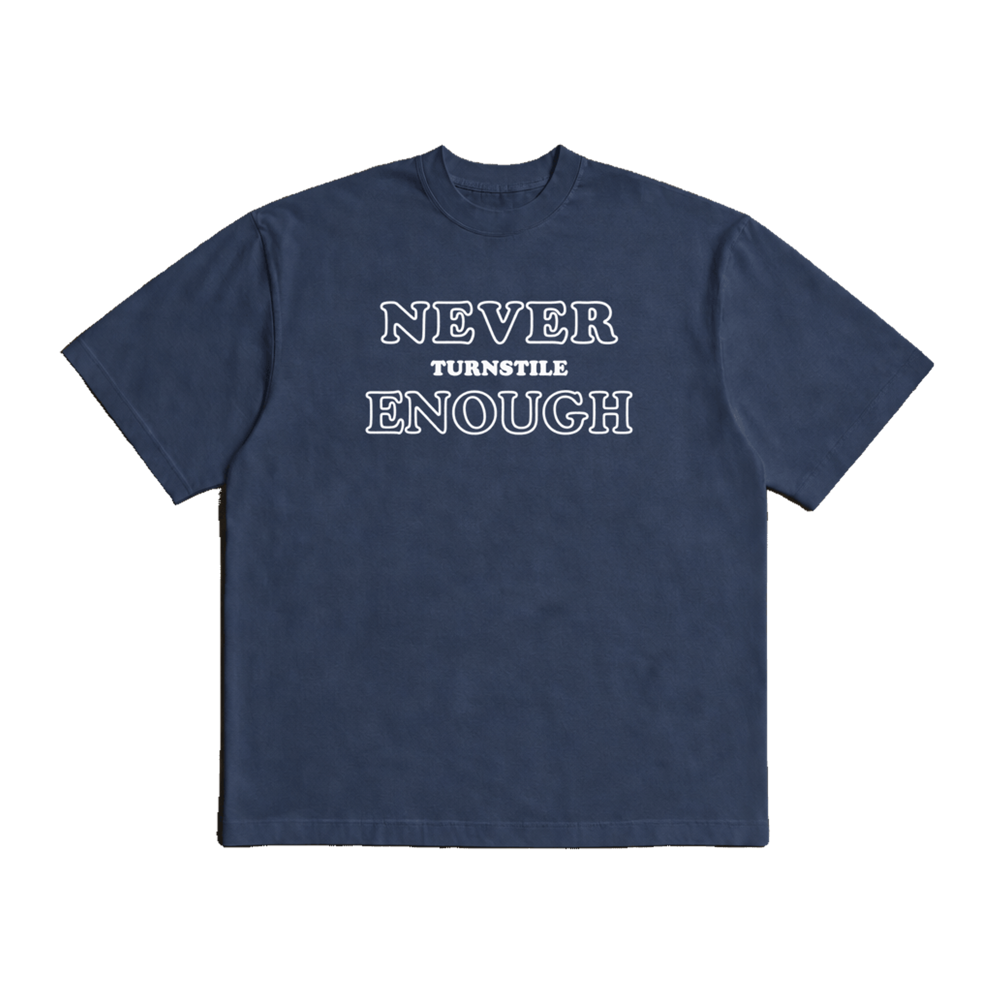 Turnstile Never Enough Navy Blue Heavy Weight Tee