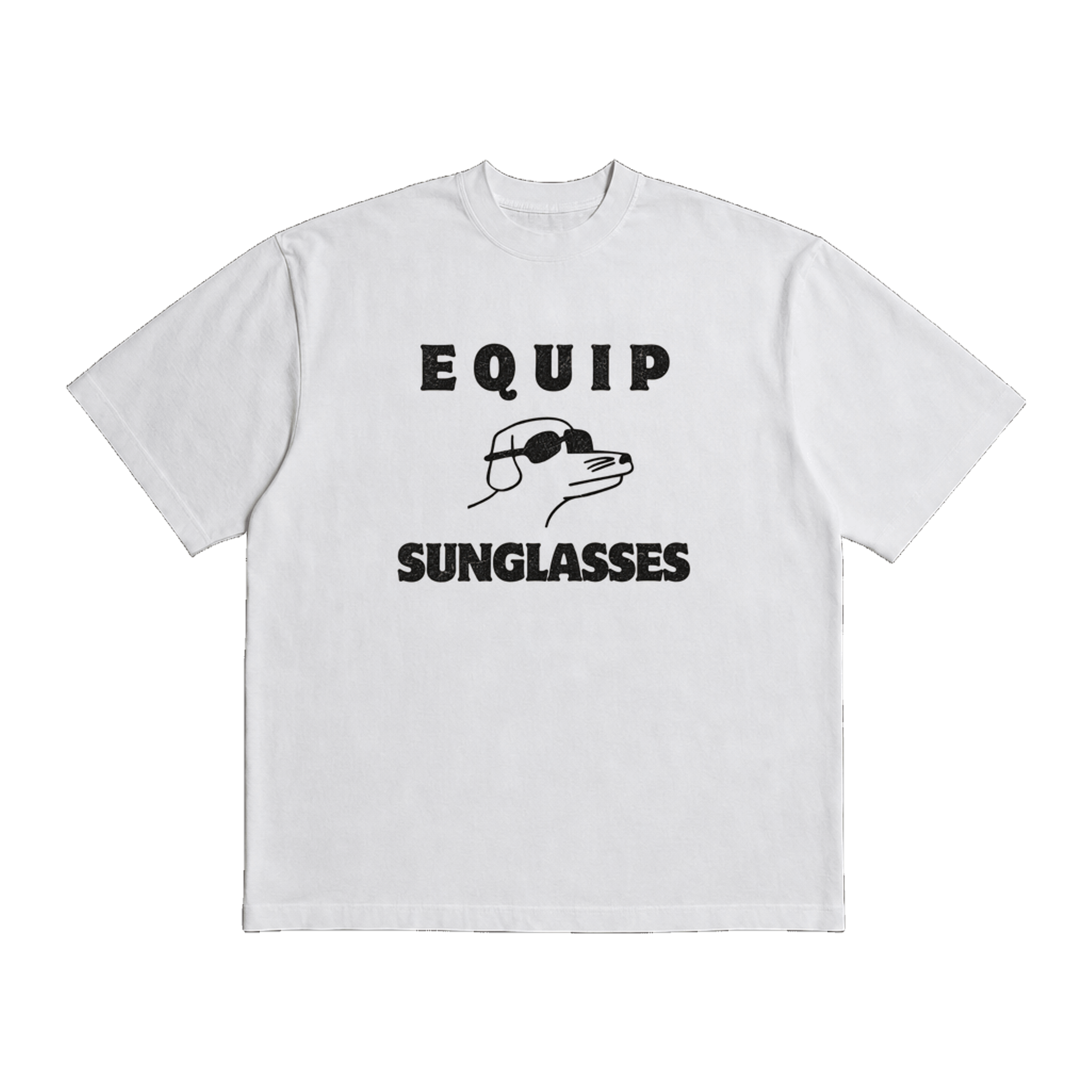 Hot Mulligan X Modern Baseball Equip Sunglasses White Heavy Weight Tee