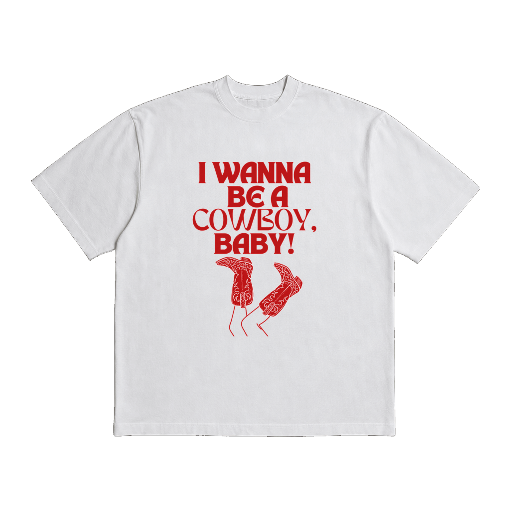 CMAT I Wanna Be A Cowboy, Baby! White Heavy Weight Tee