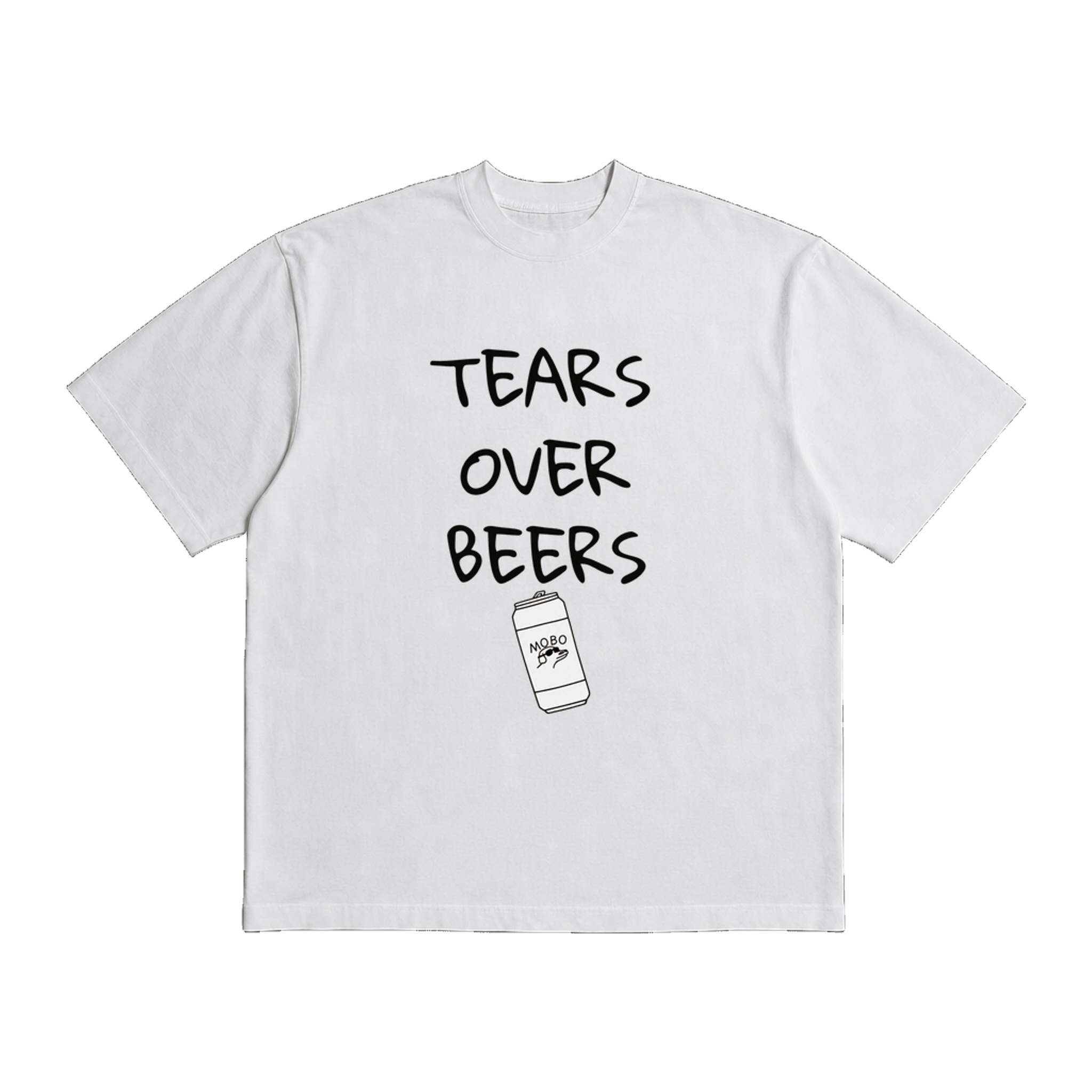 Modern Baseball Tears Over Beers White Heavy Weight Tee
