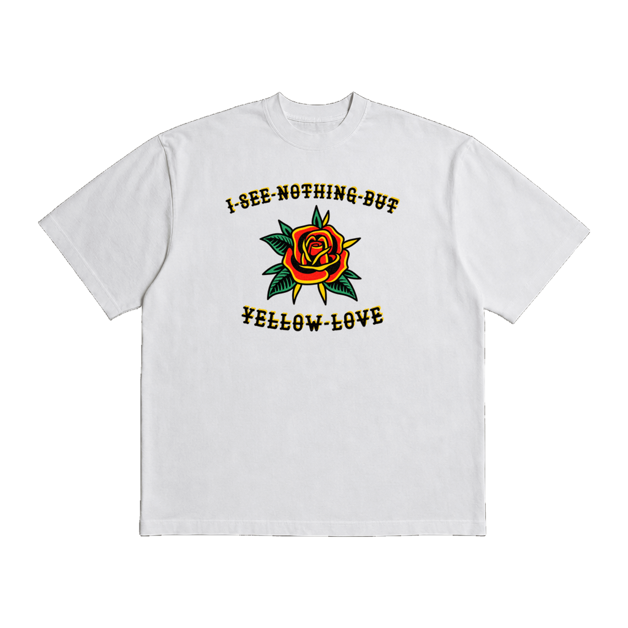 Citizen Yellow Love White Heavy Weight Tee