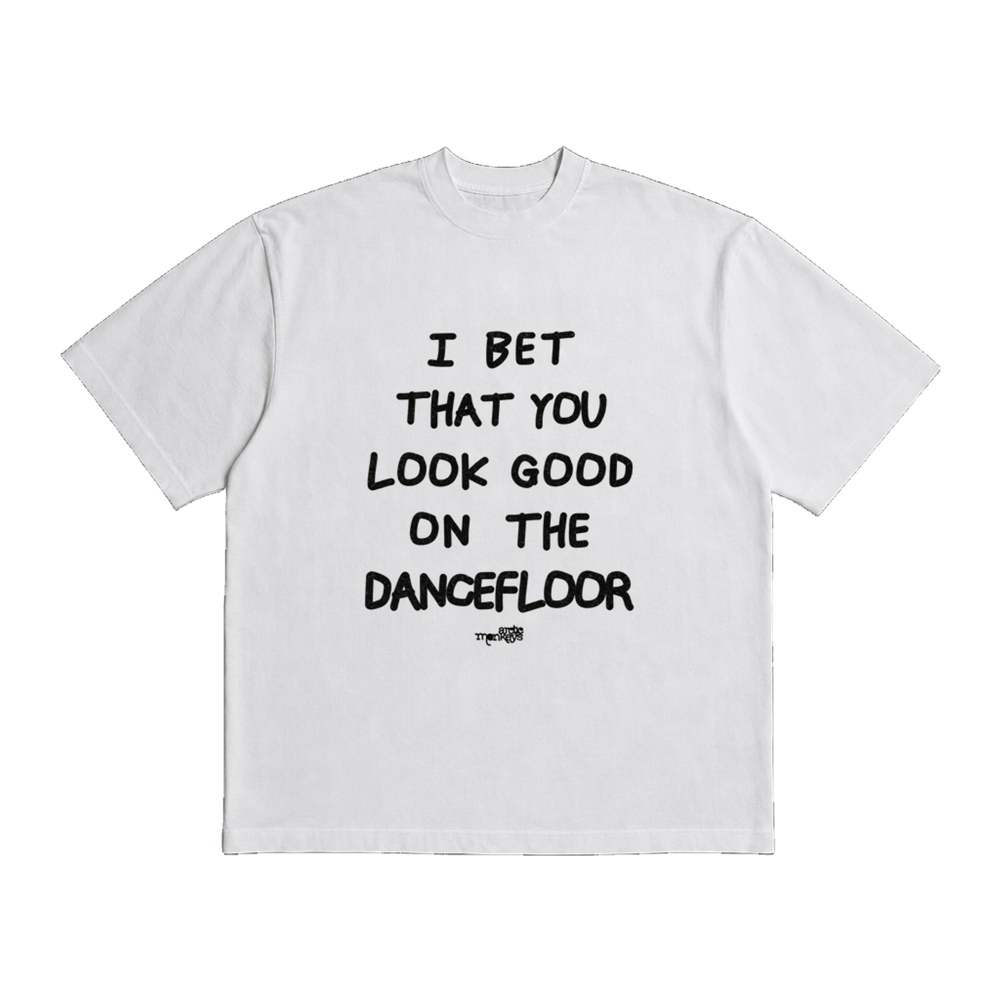Arctic Monkeys I Bet You Look Good On The Dancefloor White Heavy Weight Tee